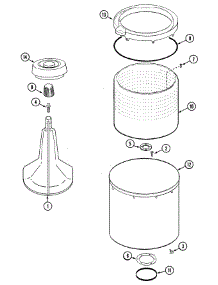 06 - Tub parts for Admiral Washer PAV2000AAW from AppliancePartsPros.com