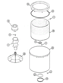06 - Tub (Pav2300) parts for Maytag Washer PAV2300AWA from AppliancePartsPros.com
