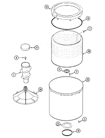 10 - Tub parts for Maytag Washer PAV2360AWW from AppliancePartsPros.com