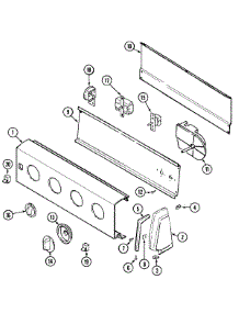 03 - Control Panel parts for Maytag Washer PAV3000AWW from AppliancePartsPros.com