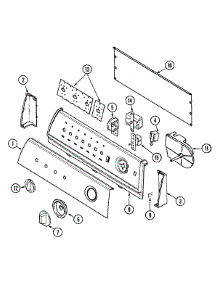 03 - Control Panel parts for Admiral Washer PAV3200AGW from AppliancePartsPros.com