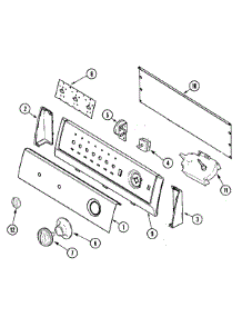 03 - Control Panel parts for Maytag Washer PAVT234AWW from AppliancePartsPros.com