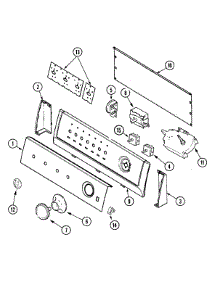 03 - Control Panel parts for Maytag Washer PAVT344AWW from AppliancePartsPros.com