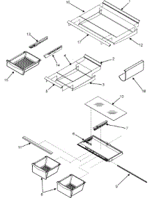 10 - Refrigerator Shelves parts for Maytag Refrigerator PBB1951HEW from AppliancePartsPros.com