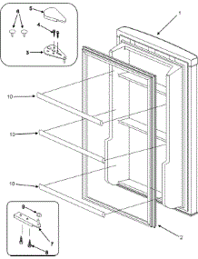 02 - Door parts for Maytag Refrigerator PCF2700ACW from AppliancePartsPros.com