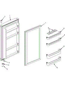 05 - Fresh Food Door parts for Maytag Refrigerator PCF8200ACW from AppliancePartsPros.com