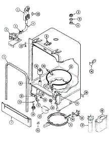 06 - Tub parts for Maytag Dishwasher PDB1600AWE from AppliancePartsPros.com