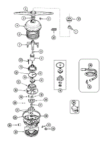03 - Pump & Motor parts for Maytag Dishwasher PDB1600AWN from AppliancePartsPros.com