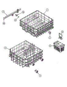 05 - Track & Rack Assembly parts for Maytag Dishwasher PDB2420BWX from AppliancePartsPros.com