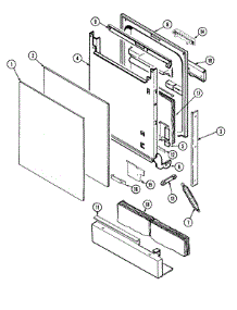 02 - Door parts for Maytag Dishwasher PDB2430AWX from AppliancePartsPros.com