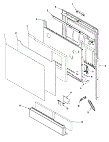 02 - Door parts for Maytag Dishwasher PDB2600AWE from AppliancePartsPros.com