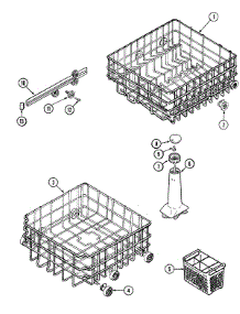 06 - Track & Rack Assembly parts for Maytag Dishwasher PDB2600AWX from AppliancePartsPros.com