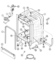 07 - Tub parts for Maytag Dishwasher PDB3430AWE from AppliancePartsPros.com