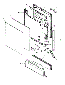 02 - Door parts for Maytag Dishwasher PDB3600AWX from AppliancePartsPros.com