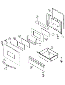 03 - Door / Drawer parts for Maytag Range PER4310BAQ from AppliancePartsPros.com
