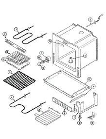 04 - Oven / Base parts for Maytag Range PER4510AAQ from AppliancePartsPros.com