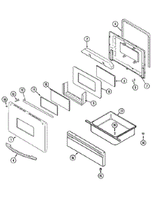 03 - Door / Drawer parts for Maytag Range PER4510AAW from AppliancePartsPros.com