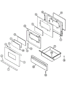 03 - Door / Drawer parts for Maytag Range PER5509AAW from AppliancePartsPros.com