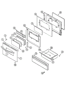 03 - Door / Drawer parts for Maytag Range PER5510BAW from AppliancePartsPros.com