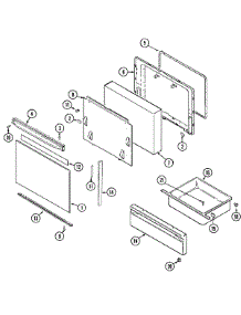 03 - Door / Drawer parts for Maytag Range PER5702BAT from AppliancePartsPros.com