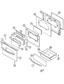 04 - Door / Drawer (Bac) parts for Maytag Range PER5710BAC from AppliancePartsPros.com