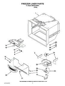 03 - Freezer Liner Parts parts for Maytag Refrigerator ABB1921WEW1 from AppliancePartsPros.com