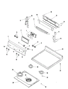 03 - Control Panel / Top Assembly parts for Maytag Range PER5750QAW from AppliancePartsPros.com