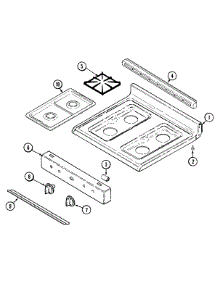 06 - Top Assembly parts for Maytag Range PGR4410ADQ from AppliancePartsPros.com