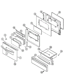03 - Door / Drawer parts for Maytag Range PGR5710BDQ from AppliancePartsPros.com