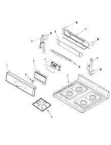 03 - Control Panel / Top Assembly parts for Maytag Range PGR5750LDS from AppliancePartsPros.com