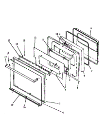 06 - Oven Door parts for Amana Oven PHO303UWW / P1132513N from AppliancePartsPros.com