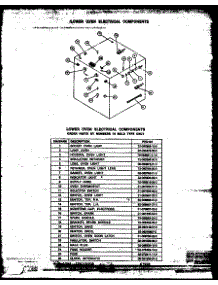 04 - Lower Oven Electrical Components parts for Amana Range PHU101 from AppliancePartsPros.com