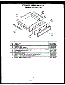 06 - Storage Drawer Parts parts for Amana Range PHU101-OF / PHU1010OF from AppliancePartsPros.com
