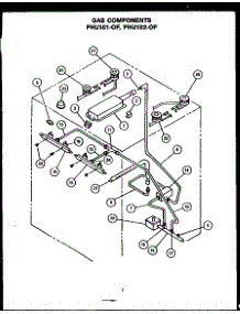 02 - Gas Components parts for Amana Range PHU102-OF / PHU1020OF from AppliancePartsPros.com