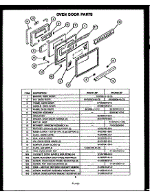 04 - Oven Door Parts parts for Amana Range PHU102-OF / PHU1020OF from AppliancePartsPros.com