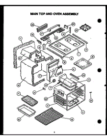 03 - Main Top And Oven Assy parts for Amana Range PHU103 from AppliancePartsPros.com