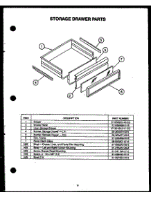 07 - Storage Drawer Parts parts for Amana Range PHU103 from AppliancePartsPros.com
