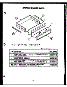 09 - Storage Drawer Parts parts for Amana Range PHU-185 from AppliancePartsPros.com
