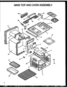 04 - Main Top And Oven Assy parts for Amana Range PHU201UWW / P1130710N W from AppliancePartsPros.com