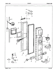 02 - Freezer Door parts for Admiral Refrigerator PINS24F9A / 5L57A from AppliancePartsPros.com