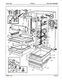 02 - Fresh Food Compartment parts for Admiral Refrigerator PINS24F9H / 5L57A from AppliancePartsPros.com