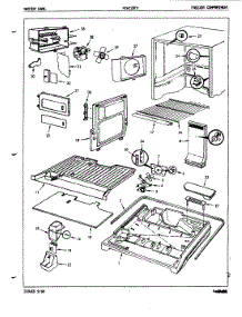 02 - Freezer Compartment parts for Admiral Refrigerator PINT22F9A / 5B71A from AppliancePartsPros.com