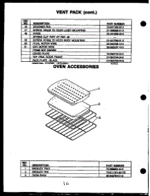 02 - Oven Accessories parts for Amana Range PKI121 from AppliancePartsPros.com