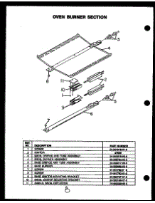 03 - Oven Burner Section parts for Amana Range PKI121 from AppliancePartsPros.com