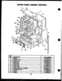 05 - Upper Oven Cabinet Section parts for Amana Range PKI121 from AppliancePartsPros.com