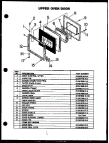 06 - Upper Oven Door parts for Amana Range PKI121 from AppliancePartsPros.com