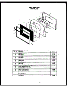02 - Black Glass Door parts for Amana Range PKU139 from AppliancePartsPros.com