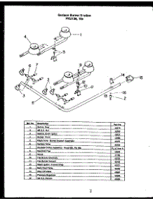 07 - Surface Burner Section parts for Amana Range PKU139 from AppliancePartsPros.com