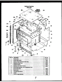 03 - Cabinet Section parts for Amana Range PKU159 from AppliancePartsPros.com