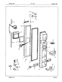 02 - Freezer Door parts for Admiral Refrigerator PNS24H9A / 7L49A from AppliancePartsPros.com